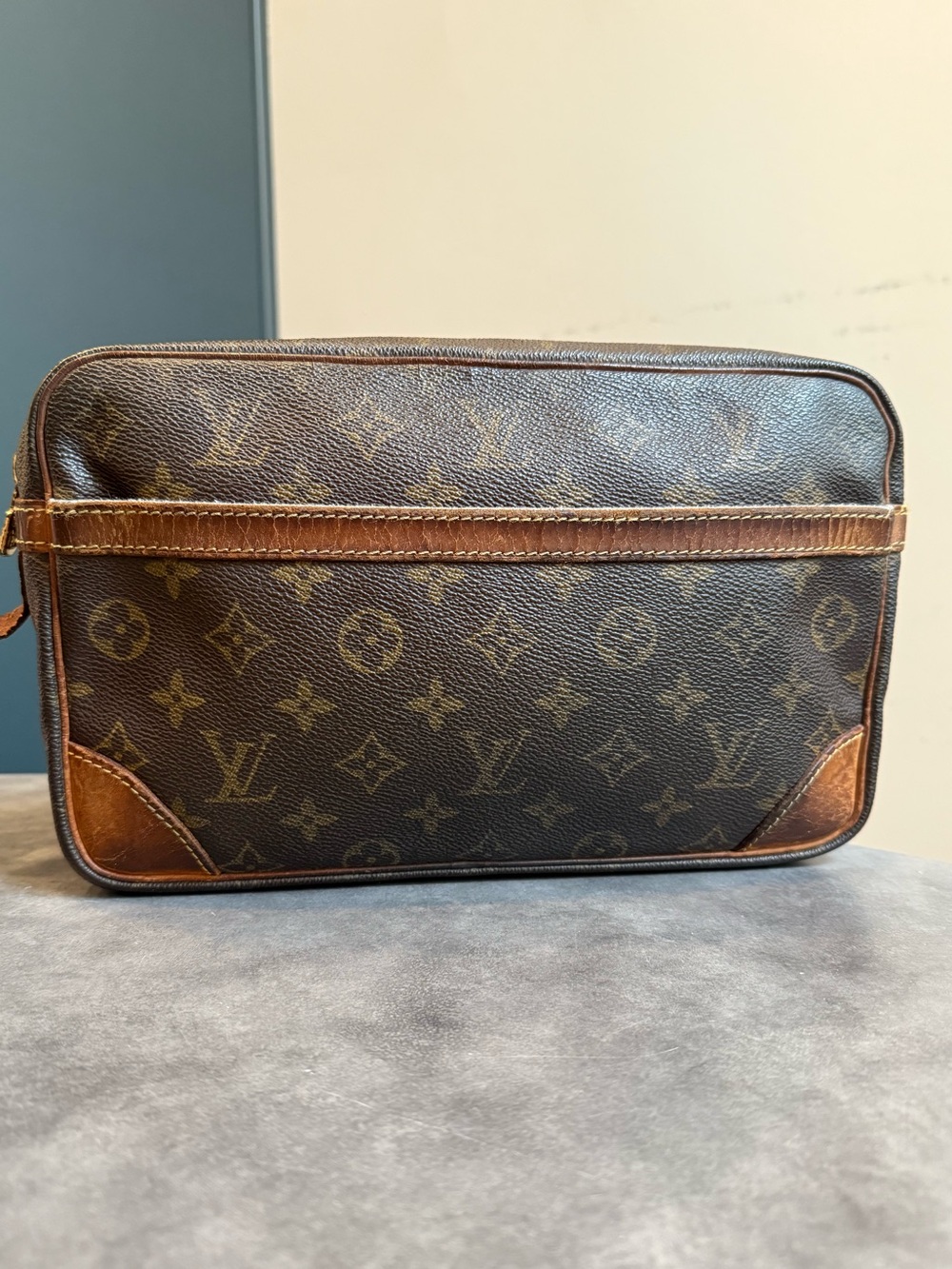 Louis Vuitton Vintage Brown Monogram Canvas Pouch - Picture 12 of 12